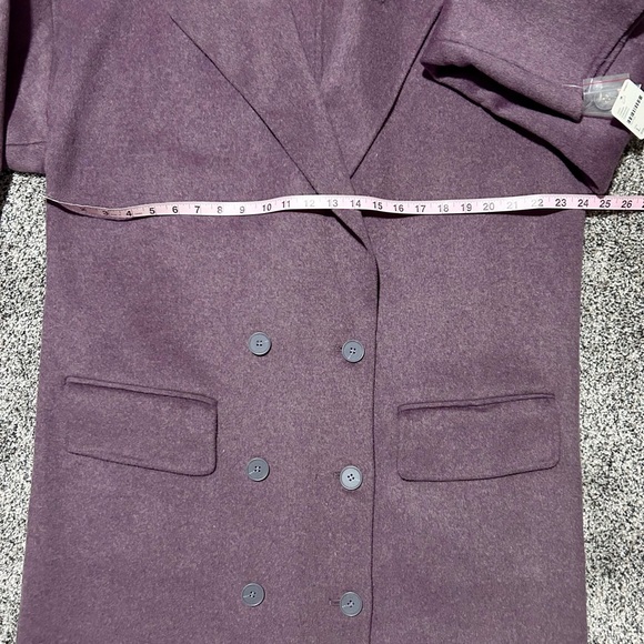 NWT FREE PEOPLE Adore You Wool Long Coat Purple Large - Picture 5 of 6